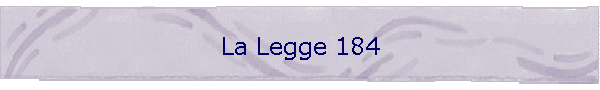 La Legge 184